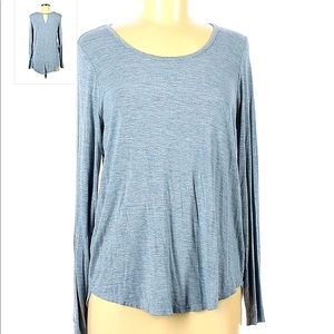 Soft blue flowing top